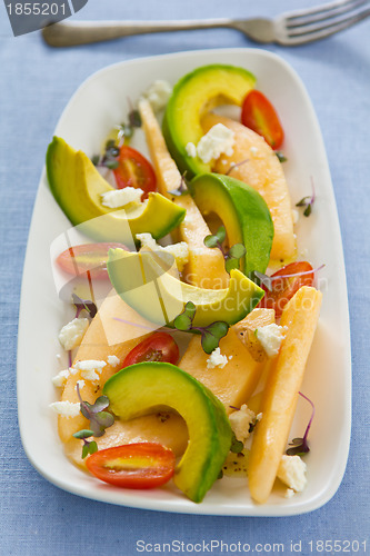Image of Avocado with Melon and Feta salad