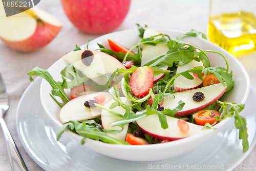 Image of Apple with pomegranate and rocket salad