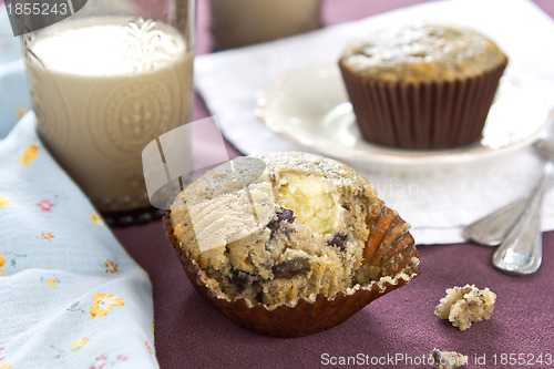 Image of Blueberry muffin with cream cheese 