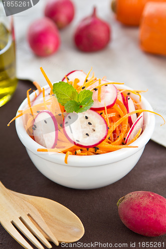 Image of Grated carrot with radish and sesame salad