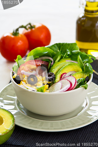 Image of Avocado with sweet corn salad