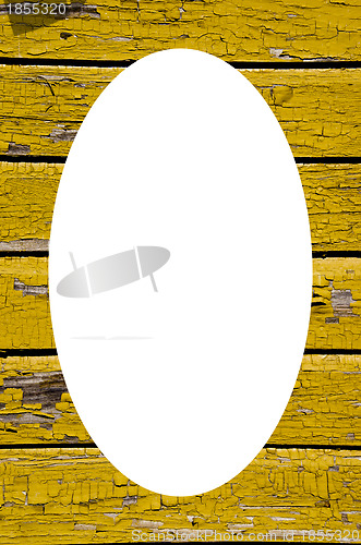 Image of Ancient wooden wall peeling paint white oval 