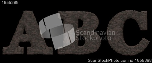 Image of stone alphabet