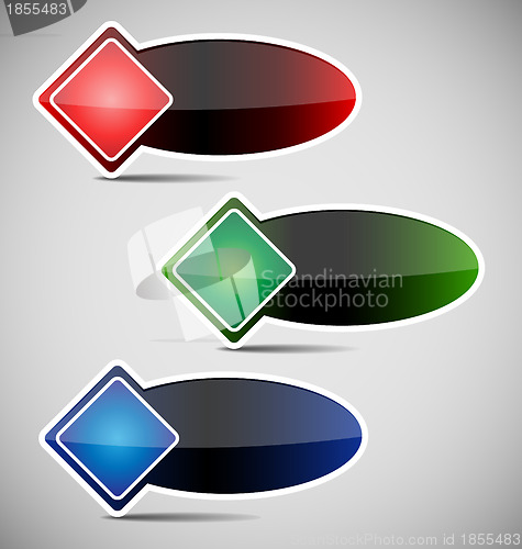 Image of Vector glossy stickers