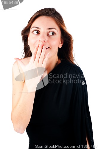Image of Young woman with surprised expression