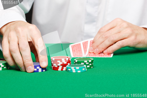 Image of Man with cards