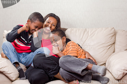 Image of Loving mother with her sons