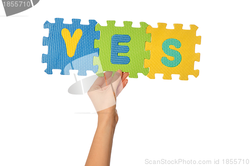 Image of word yes