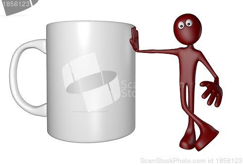 Image of red guy and mug