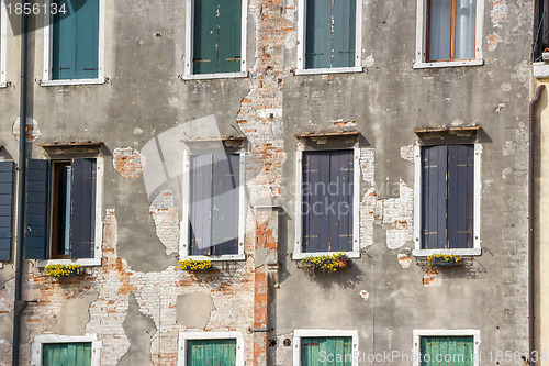 Image of facade fragment of an old building