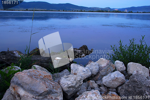 Image of Blue evening riverbank