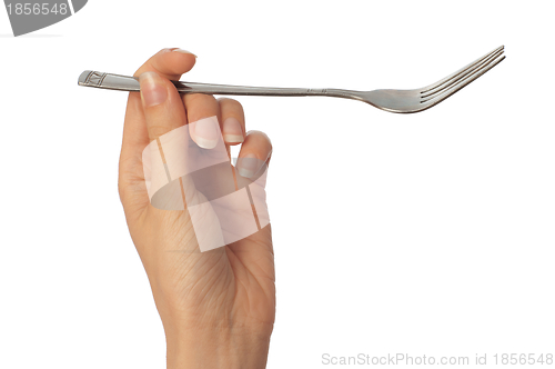 Image of fork in the hand