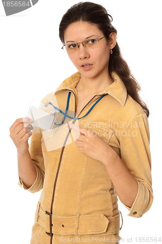 Image of woman at meeting on the conference