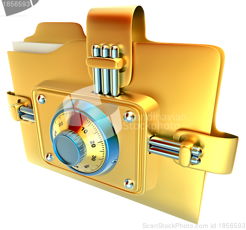 Image of folder with combination lock