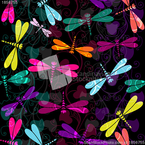 Image of Seamless dark colorful pattern