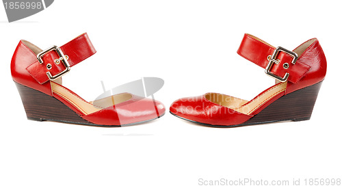 Image of Fashionable women's red shoes