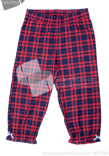 Image of The red plaid pajama pants