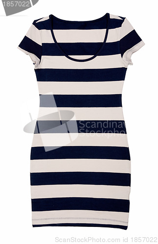 Image of Fashionable women's striped dress