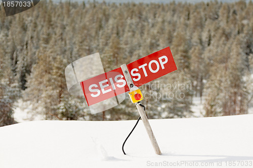 Image of Stop - avalanche danger on the slope