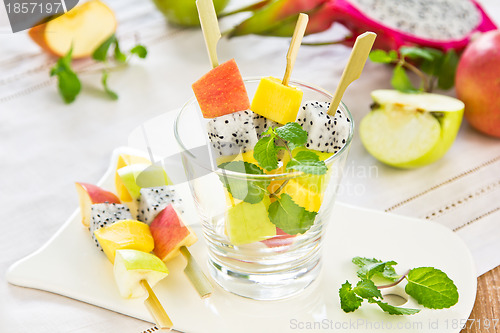 Image of Fruit salad skewer