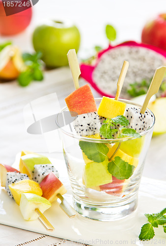 Image of Fruit salad skewer