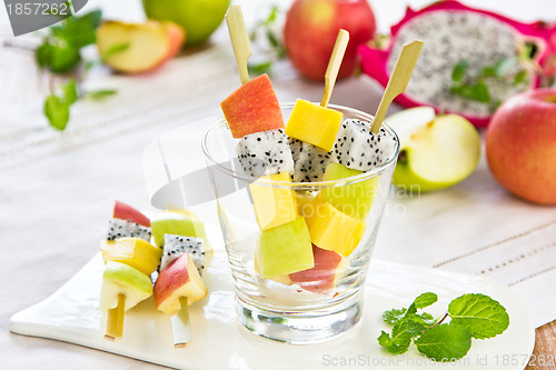 Image of Fruit salad skewer