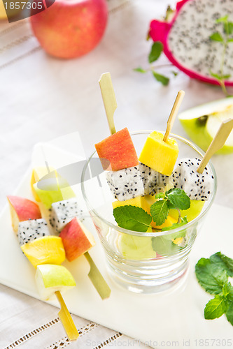 Image of Fruit salad skewer