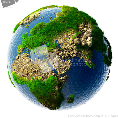 Image of Detailed concept nature of the Earth in miniature