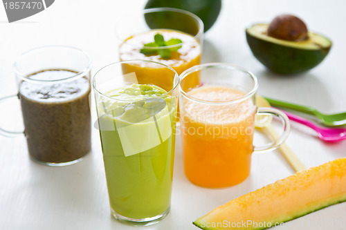 Image of Varieties of Fruits smoothie 