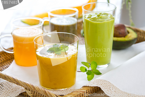 Image of Varieties of Fruits smoothie 