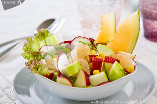 Image of Apple with Grapefruit and melon salad