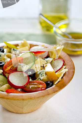 Image of Farfalle with Blue cheese salad