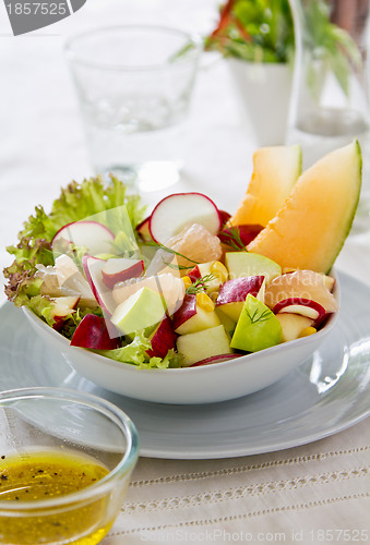 Image of Apple with Grapefruit and melon salad