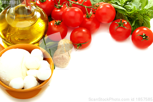 Image of Ingredients for Italian salad.
