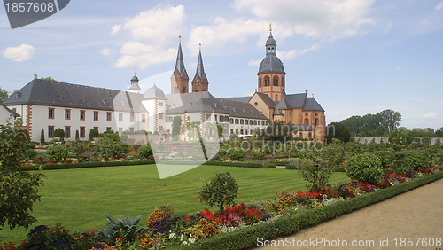 Image of monastery with basilica in the city of Seligenstadt on the Main