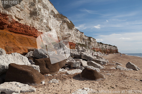 Image of Red and white limestone cliffs