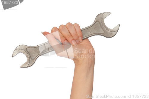 Image of big spanner in the hand