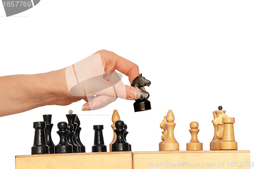 Image of Woman playing chess