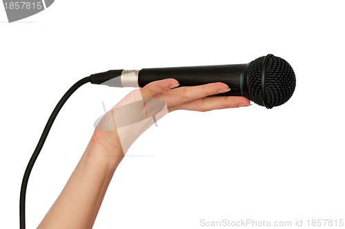 Image of microphone for interview