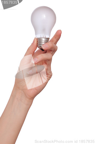 Image of lamp in the woman's hand