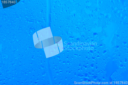 Image of raindrops on the window after rain