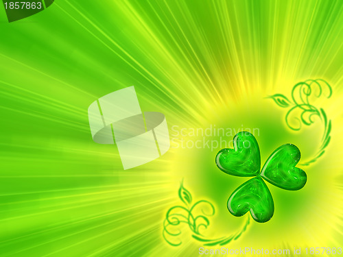 Image of Glowing clover background