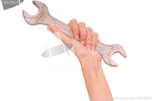 Image of big spanner in the hand