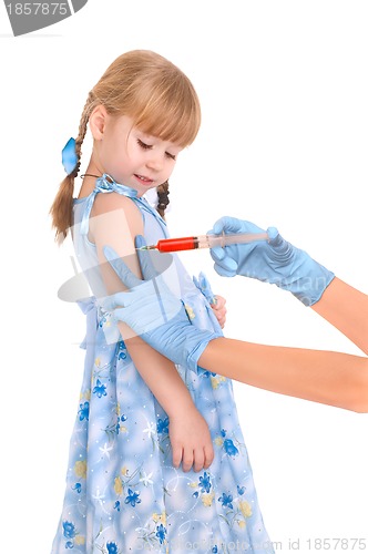Image of doctor making a vaccination for a child