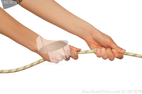 Image of pulling of a rope