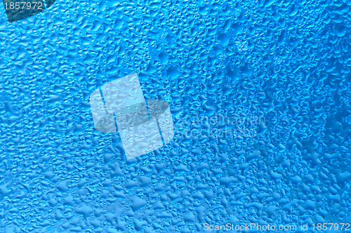 Image of raindrops on the window after rain