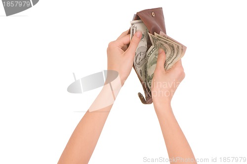 Image of Woman taking money