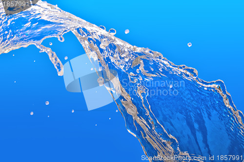 Image of pouring tropical blue sea water