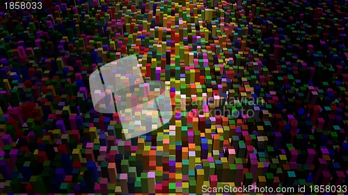 Image of View from above of colored objects