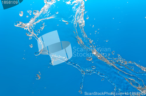 Image of pouring tropical blue sea water
